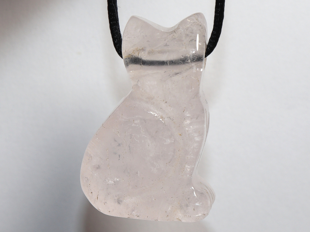 Preview: Rosenquarz mit Band oder Silber 925