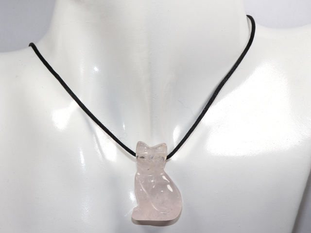 Preview: Rosenquarz mit Band oder Silber 925