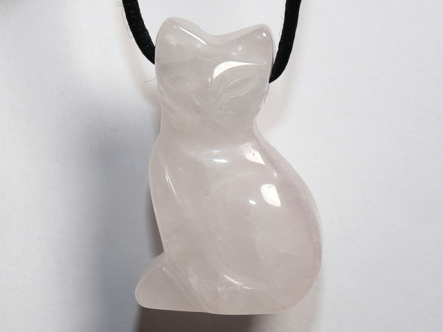 Preview: Rosenquarz mit Band oder Silber 925