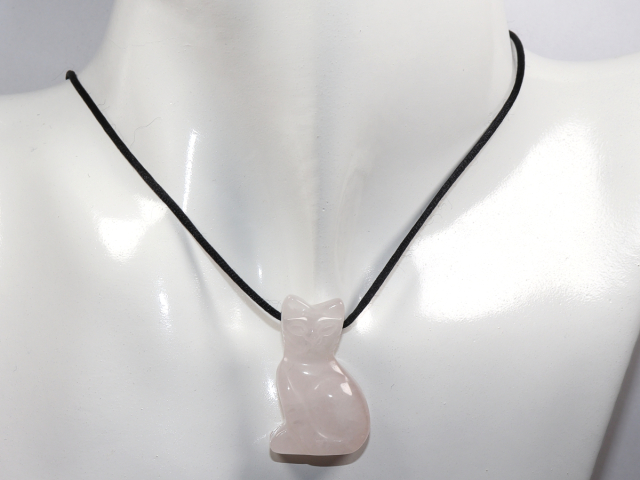 Preview: Rosenquarz mit Band oder Silber 925