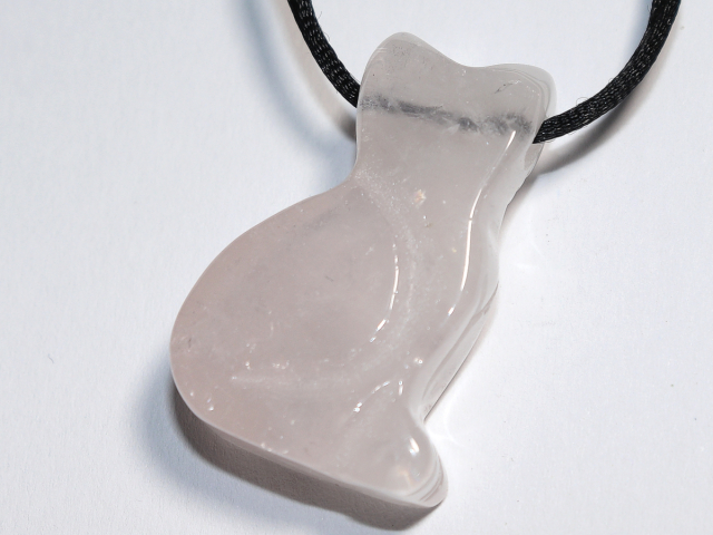 Rosenquarz mit Band oder Silber 925