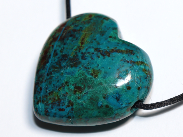 chrysocolla with cord or silver 925