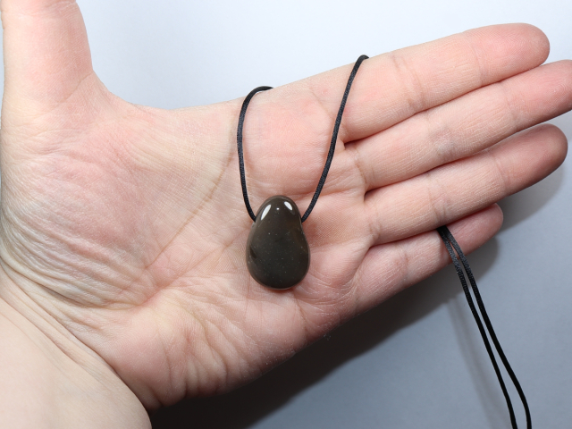 flint with cord or silver 925