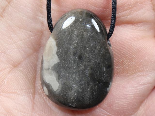 flint with cord or silver 925