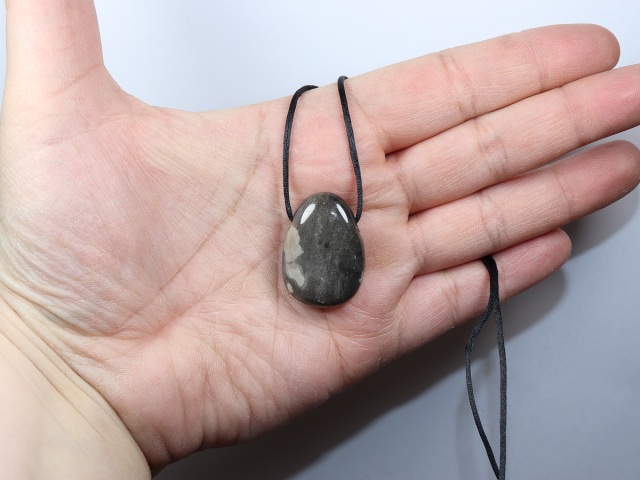 flint with cord or silver 925