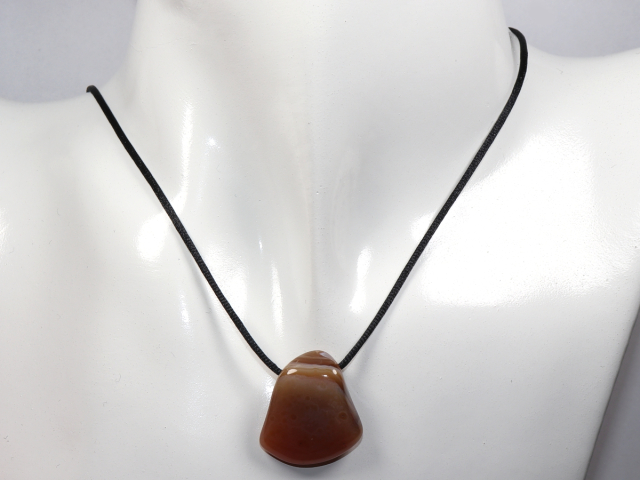 Preview: Botswana agate with cord or silver 925