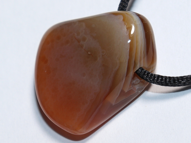Botswana agate with cord or silver 925