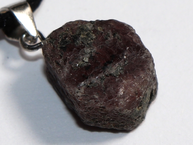 ruby with cord or silver 925