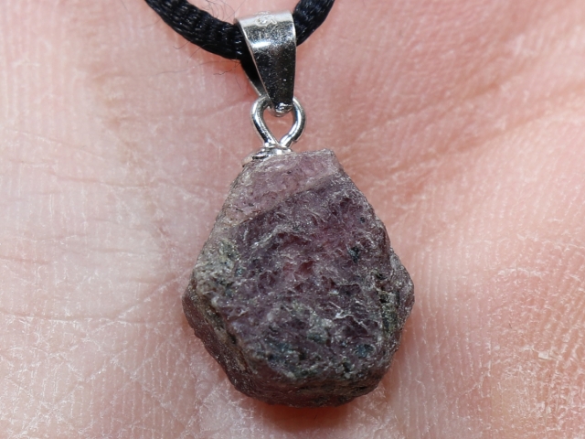 ruby with cord or silver 925