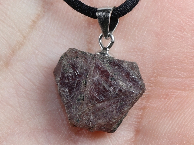 ruby with cord or silver 925