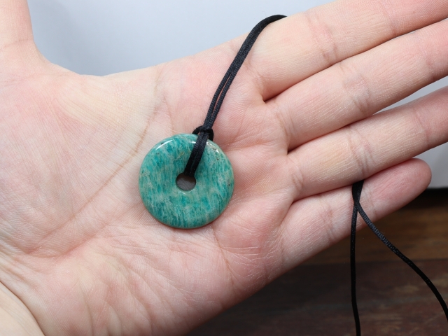 amazonite with cord