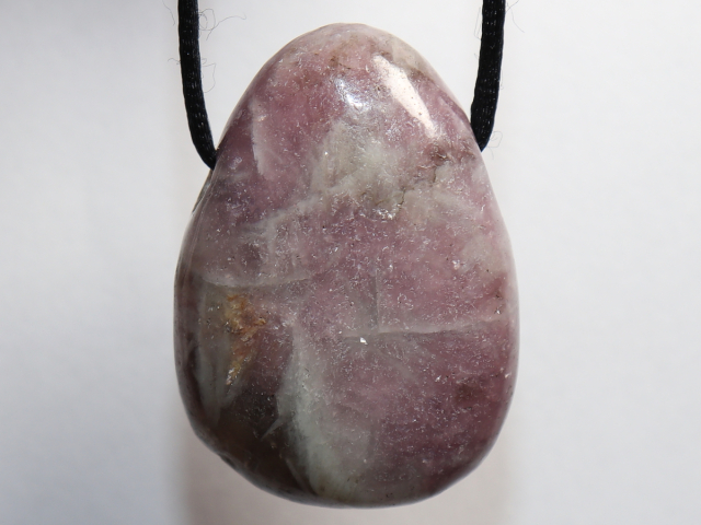 Preview: lepidolite with cord or silver 925