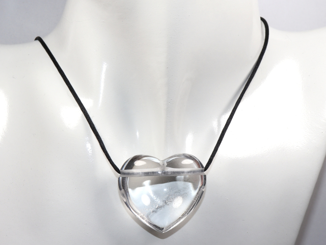 rock crystal with cord or silver 925