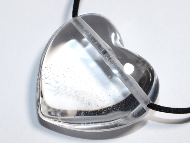 rock crystal with cord or silver 925