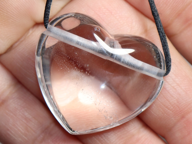 rock crystal with cord or silver 925