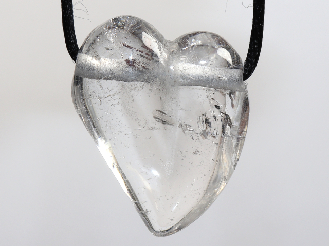 rock crystal with cord or silver 925