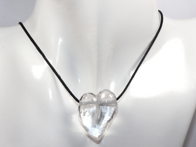 rock crystal with cord or silver 925