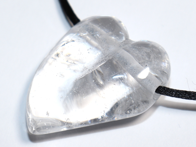 rock crystal with cord or silver 925