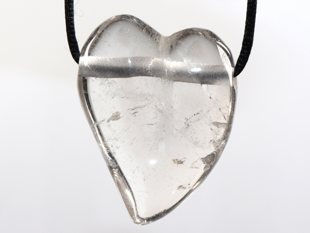 rock crystal with cord or silver 925