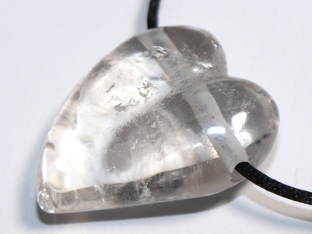rock crystal with cord or silver 925