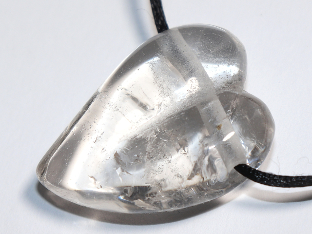 rock crystal with cord or silver 925