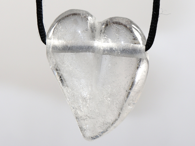 rock crystal with cord or silver 925
