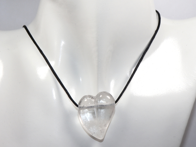 rock crystal with cord or silver 925