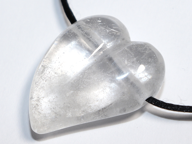 rock crystal with cord or silver 925