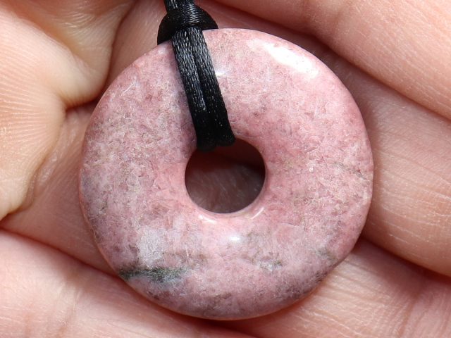 rhodonite with cord