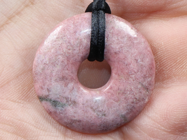 rhodonite with cord