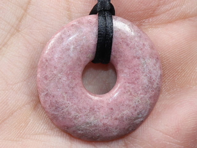 rhodonite with cord