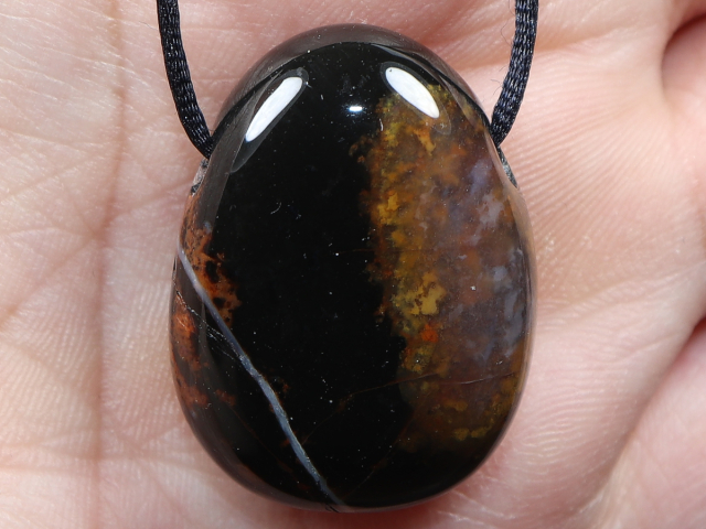 sardonyx with cord or silver 925