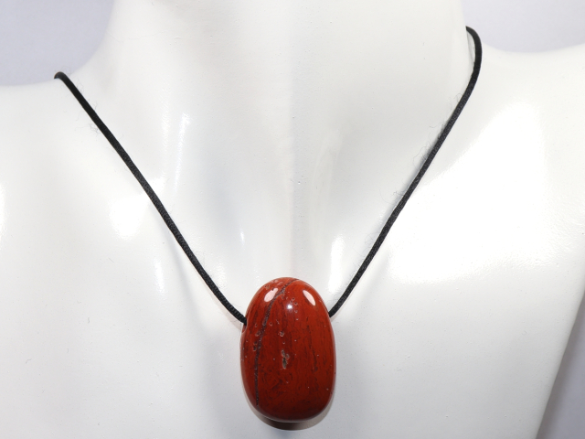 Preview: roter Jaspis mit Band oder Silber 925