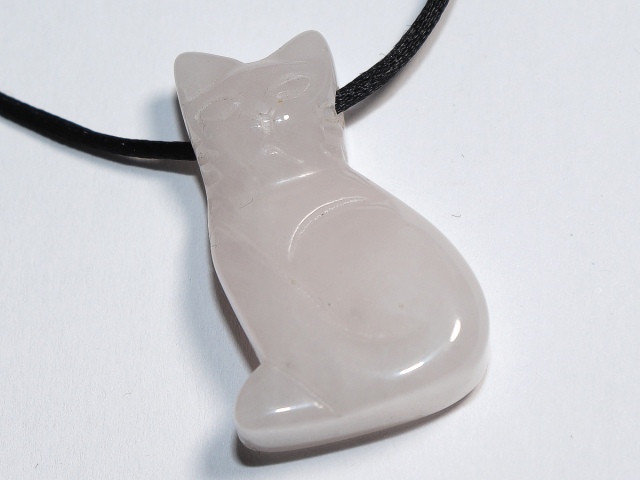 Preview: Rosenquarz mit Band oder Silber 925