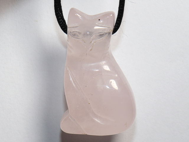 Preview: Rosenquarz mit Band oder Silber 925