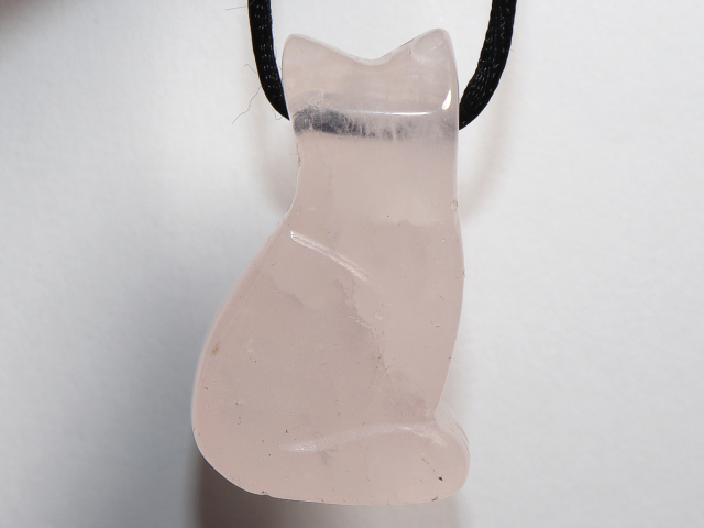 Preview: Rosenquarz mit Band oder Silber 925