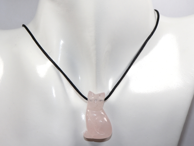 Preview: Rosenquarz mit Band oder Silber 925