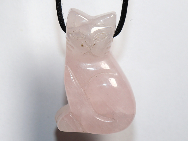 Preview: Rosenquarz mit Band oder Silber 925