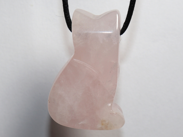 Preview: Rosenquarz mit Band oder Silber 925