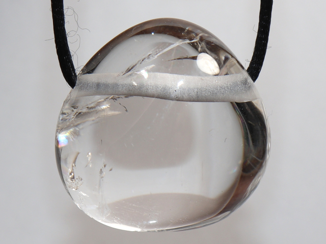 Preview: rock crystal with cord or silver 925