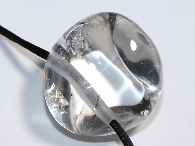 rock crystal with cord or silver 925