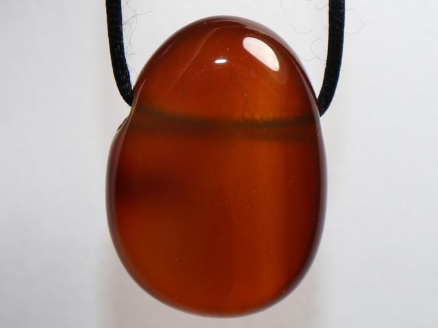 carnelian with cord or silver 925