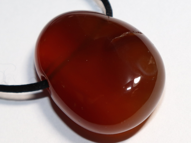 carnelian with cord or silver 925