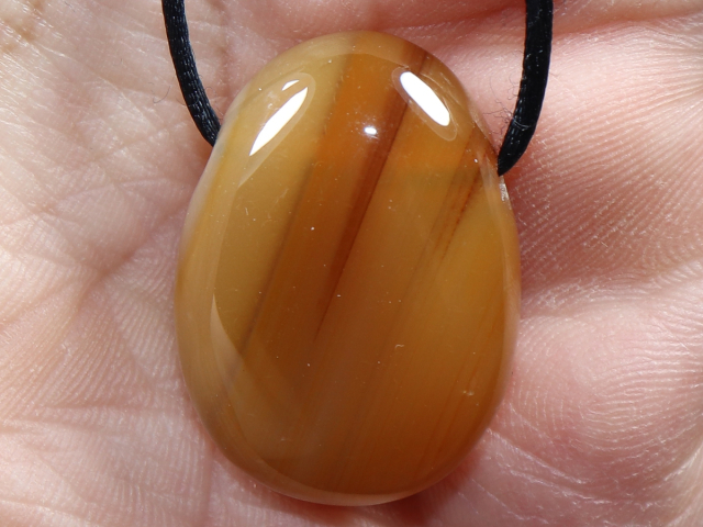 carnelian with cord or silver 925