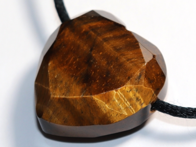 tiger's eye with cord or silver 925