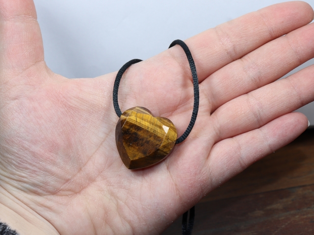 tiger's eye with cord or silver 925