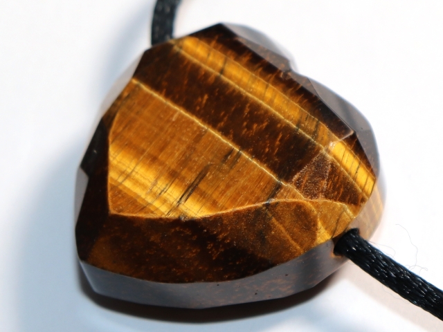 tiger's eye with cord or silver 925