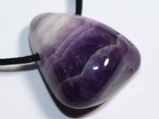 Phantom-Amethyst mit Band oder Silber 925