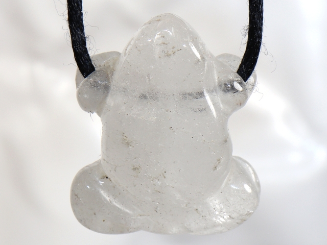 rock crystal with cord or silver 925