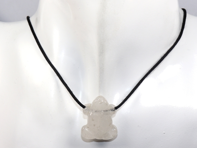 rock crystal with cord or silver 925